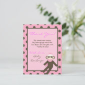 4x5 FLAT - Hartelijk dank voor uw kaart Roze conta (Staand voorkant)