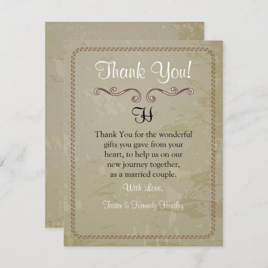 4x5 FLAT Hartelijk dank voor uw kaart wijntuin (Voorkant / Achterkant)