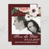 4x5 Opslaan van de Datumkaart Geometrische tuinwij Kaart (Voorkant / Achterkant)