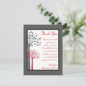 4x5 PLAT Carte de remerciements gris hiver/arbre r (Debout devant)