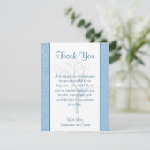 4x5 PLAT Carte de remerciements hiver Bleu Noël (Debout devant)