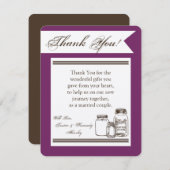 4x5 PLAT Carte de remerciements Mason Jar Pays Rus (Devant / Derrière)