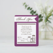 4x5 PLAT Carte de remerciements Mason Jar Pays Rus (Debout devant)