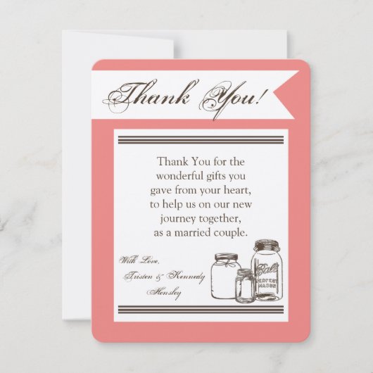 4x5 PLAT Carte de remerciements Mason Jar Pays Rus (Devant)