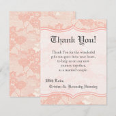 4x5 PLAT Carte de remerciements Pays Dentelle cora (Devant / Derrière)