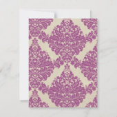 4x5 PLAT Carte de remerciements violet or Damas La (Dos)
