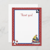 4x5 Roodmatte zeilboot met zeilboot Rat Hartelijk  Notitiekaartje (Voorkant / Achterkant)