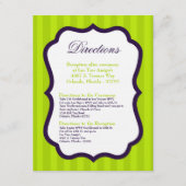 4x5 Routebeschrijving Kaart Lime Green & Paarse St (Voorkant)
