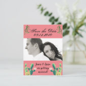 4x5 Save the Date Kaart Bohemian Cactus Succulente (Staand voorkant)
