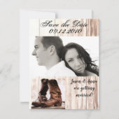 4x5 Save the Date Kaart Boots Country Rustic Weste (Voorkant)