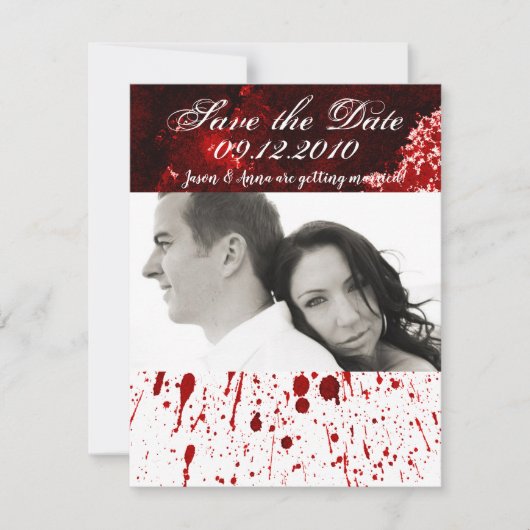 4x5 Sla de Datum Kaart bloedplaatje Vampire Gothic (Voorkant)