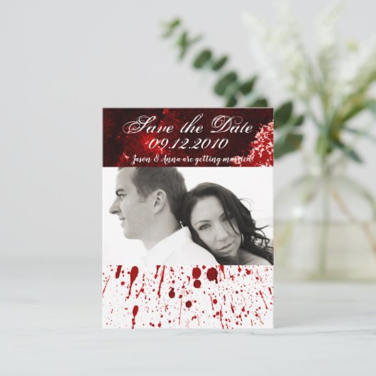 4x5 Sla de Datum Kaart bloedplaatje Vampire Gothic (Staand voorkant)