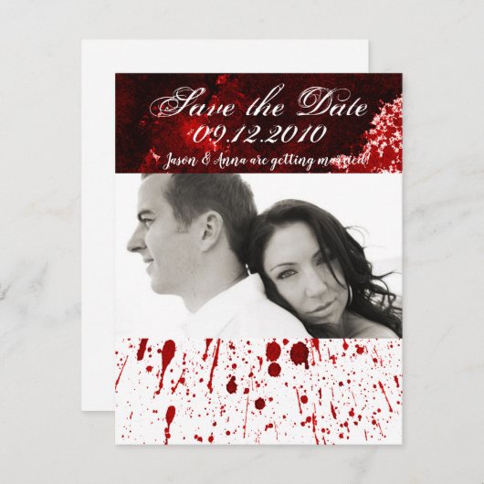 4x5 Sla de Datum Kaart bloedplaatje Vampire Gothic (Voorkant / Achterkant)