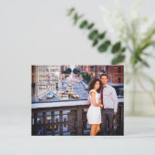 4x5 Typografie Save the Date Fotoaankondiging Briefkaart (Staand voorkant)