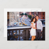 4x5 Typografie Save the Date Fotoaankondiging Briefkaart (Voorkant / Achterkant)