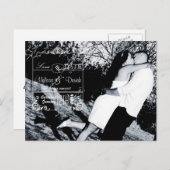 4x5 Typografie Save the Date Fotoaankondiging Briefkaart (Voorkant / Achterkant)