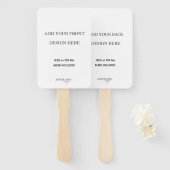 4x6" Dubbelzijdige bruiloft Fan Programma Afdrukke Handwaaier (Voorkant en achterkant)