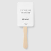 4x6" Dubbelzijdige bruiloft Fan Programma Afdrukke Handwaaier (Achterkant)