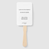 4x6" Dubbelzijdige bruiloft Fan Programma Afdrukke Handwaaier (Voorkant)