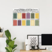 4X6 fotobordsessie-medewerker van maand poster (Thuiskantoor)