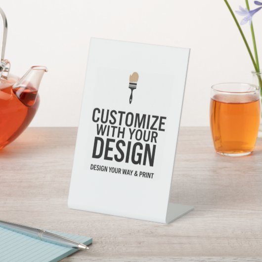 4x6-inch leeg eventweergavebord reclamebord met voetstuk (Insitu)