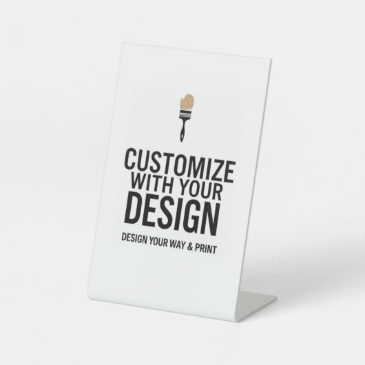 4x6-inch leeg eventweergavebord reclamebord met voetstuk (Voorkant)