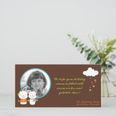 4x8 Carte de Noël moderne Snowman Snow Flake (Debout devant)