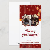 4x8 Carte photo des ornements de Noël (Devant / Derrière)