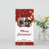 4x8 Carte photo des ornements de Noël (Debout devant)