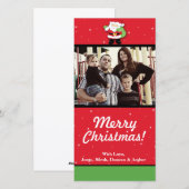 4x8 Carte photo des ornements de Noël (Devant / Derrière)