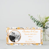 4x8 Fiançailles photo Faire-part coquillage (Debout devant)