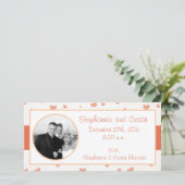 4x8 Fiançailles Photo Faire-part Penguin Love/Hea (Debout devant)