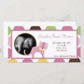 4x8 Jungle Queen Tiger Faire-part de naissance pho (Devant / Derrière)