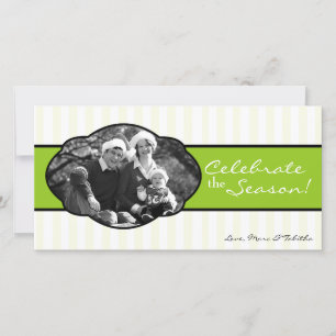 4x8 Lime blanc frisé cadre photo carte de Noël