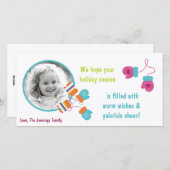 4x8 Moderne Kleur Mitten FOTO Kerst Kaart (Voorkant / Achterkant)