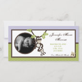 4x8 Monkey Time Oerwoud Foto Aankondiging Geboorte (Voorkant)