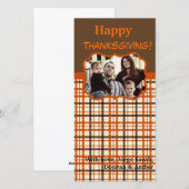 4x8 Orange et Brown carte d'action de grâce (Devant / Derrière)