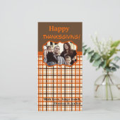 4x8 Orange et Brown carte d'action de grâce (Debout devant)