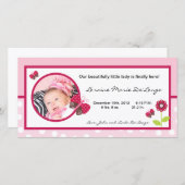 4x8 Photo Faire-part de naissance Berry Garden Lad (Devant / Derrière)