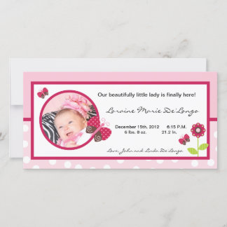 4x8 Photo Faire-part de naissance Berry Garden Lad