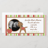 4x8 Red Grange Farm Faire-part de naissance (Devant / Derrière)