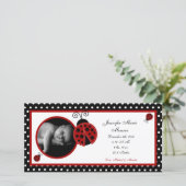 4x8 Red Ladybug Photo Faire-part de naissance (Debout devant)