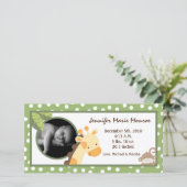 4x8 Safari Adventure Photo Faire-part de naissance (Debout devant)