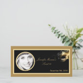 4x8 Sweet 16 Gold Black Party Faire-part (Debout devant)