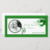 4x8 Sweet 16 Groene Feest Aankondiging (Voorkant / Achterkant)