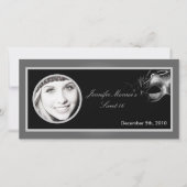 4x8 Sweet 16 Silver Black Party Faire-part (Devant)