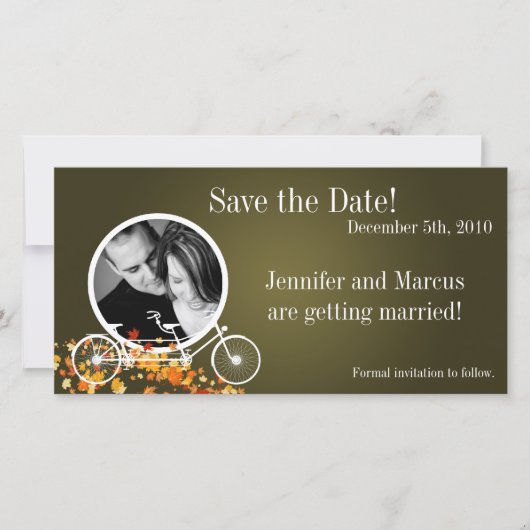 4x8 Verloving Aankondiging bruine Herfst Double Bi (Voorkant)