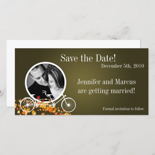 4x8 Verloving Aankondiging bruine Herfst Double Bi (Voorkant / Achterkant)