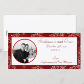 4x8 Verloving Foto Aankondiging Kerst Rood (Voorkant / Achterkant)