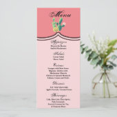 4x9.25 Cartes de menu Bohemian Cactus Succulents D (Debout devant)